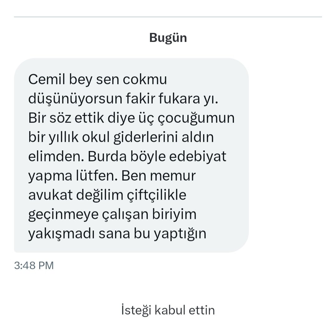 Şimdi profilindeki son twitlere baktım. 'Sürtük Gülşen tutuklansın' yazmışsın. Demek ki hala akıllanmamışsın. Umarım Gülşen de okkalı bir dava açar sana. Yok öyle insanlara hakaret edip iftira atmak. Bizlerin onuru, gururu, ailesi, sevdikleri yok mu? Hepiniz hakaret etmeden,