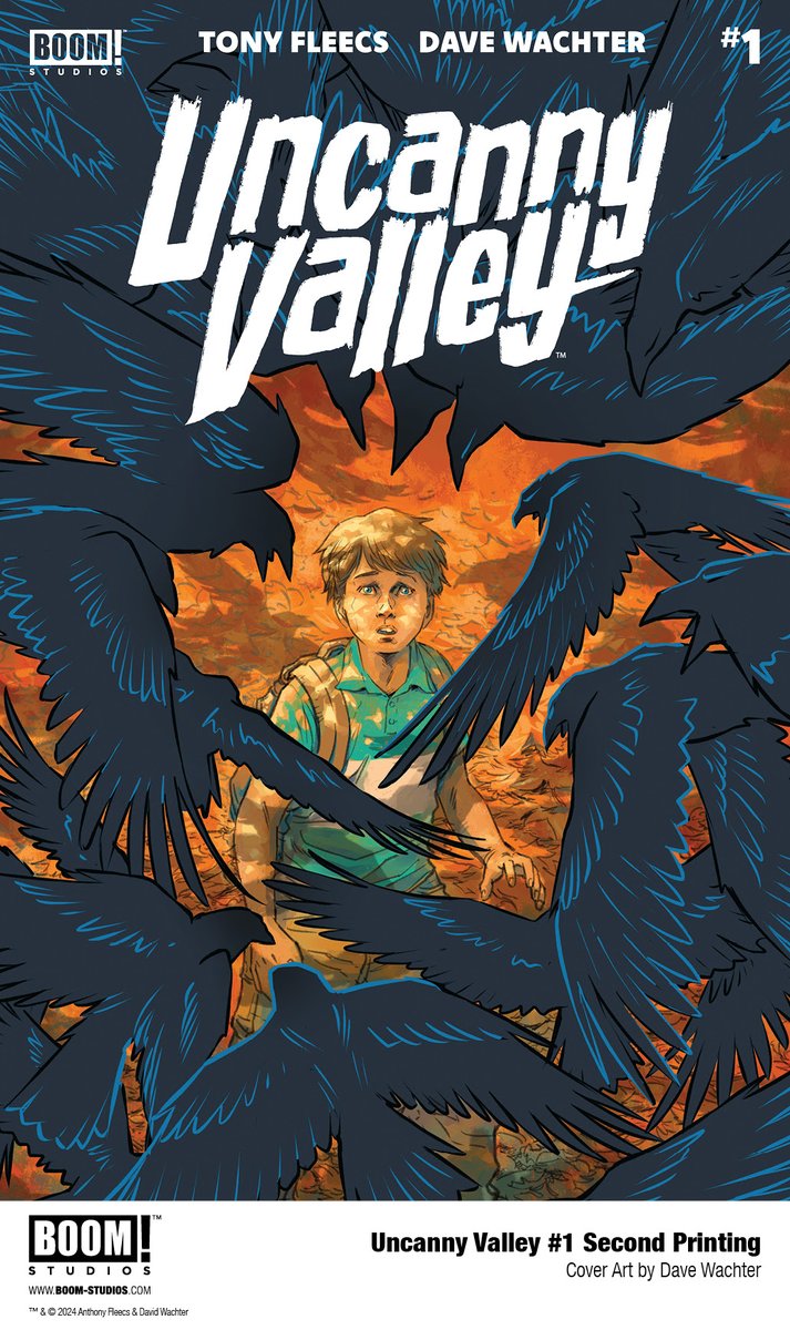 Happy to hear that UNCANNY VALLEY #1 sold out and will be coming out with a 2nd print (May 15). Congrats to @TonyFleecs @DaveWachter and Pat Brosseau.