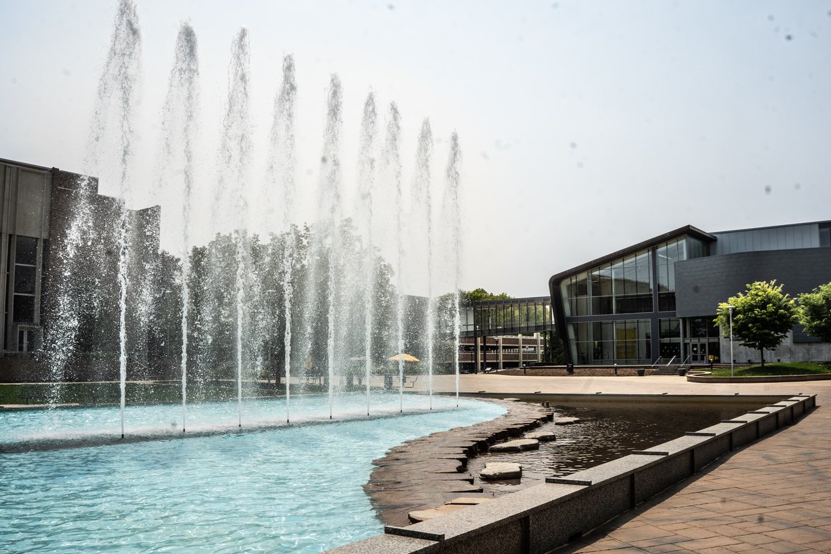 The highly anticipated moment is here... Miller Fountain is ON! 🤩 ⛲ Whether you're enjoying a book, taking a moment for yourself or hanging with your fellow Broncos— Miller Fountain brings ALL the right vibes!