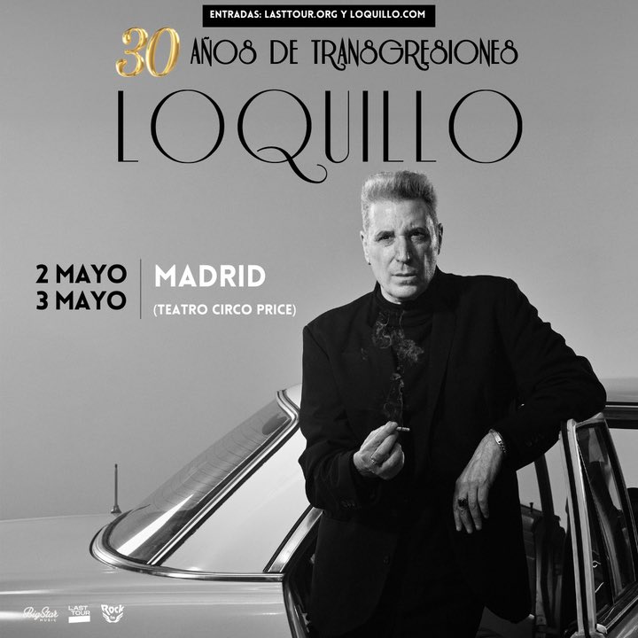 Últimas entradas para disfrutar de las transgresiones de @Loquillo los días 2 y 3 de mayo en el @circoprice info:conciertospormadrid.com/conciertos-des…