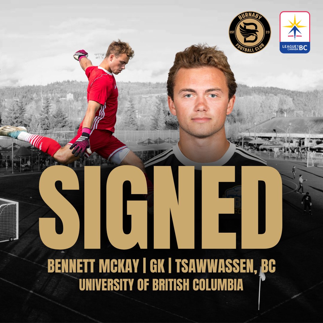 SIGNING ALERT 🚨🦅
Burnaby FC is excited to announce the signing of Goalkeeper Bennett McKay from Tsawwassen, BC. 

Welcome, Bennett!