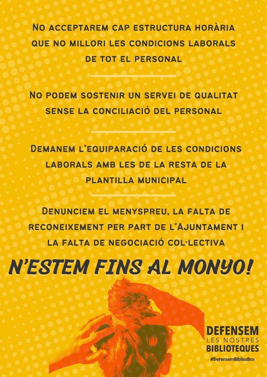 feministescbb's tweet photo. Cremades, esgotades, explotades, ignorades, exposades a violència i precarietat. Fartes dels recursos inhumans. Fins al monyo!
#DefensemBibliosBcn @defensembiblios https://t.co/bWC0l54CVA