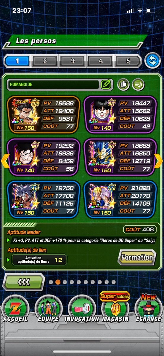 @Akirafudo87 frere elle est bien cette team ou pas ? (jpeux mettre gobro tec LR au lieu de gohan trunk LR agi)