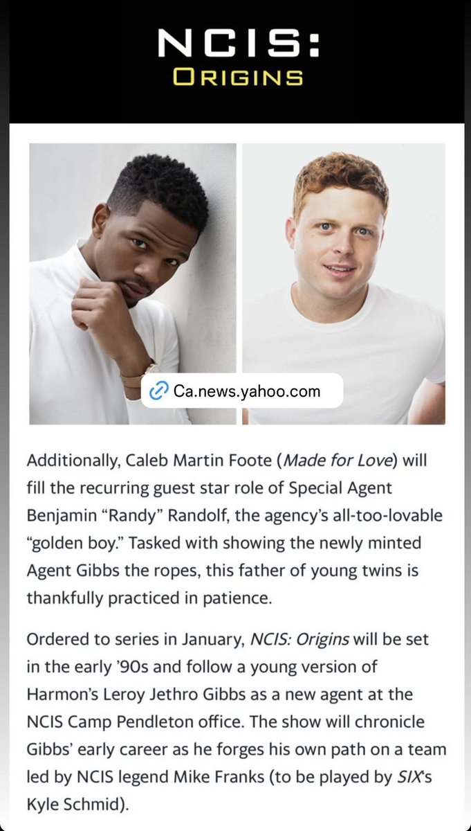the kids are alright fan #SaveTheKidsAreAlright (@tkaafan) on Twitter photo <a href="/CalebFoote/">Caleb Foote</a> landed a recurring role as Special Agent Benjamin Randolph on NCIS: Origins!
#ncisorigins
#SAVETHEKIDSAREALRIGHT <a href="/CalebFoote/">Caleb Foote</a> landed a recurring role as Special Agent Benjamin Randolph on NCIS: Origins!
#ncisorigins
#SAVETHEKIDSAREALRIGHT