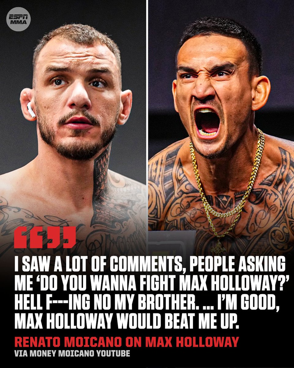 Renato Moicano was honest about fighting Max Holloway 😅 #UFC300