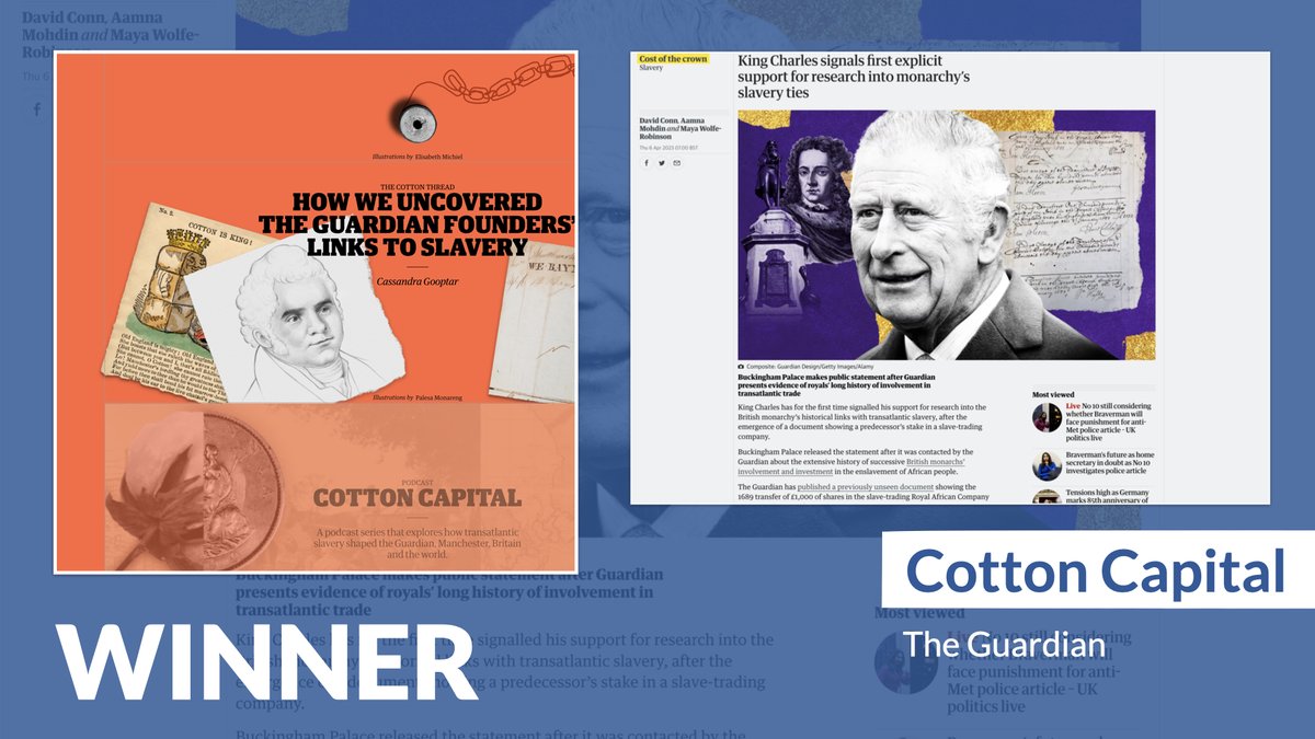 Congratulations to The #PressAwards Excellence in Diversity Award category winner Cotton Capital / @guardian