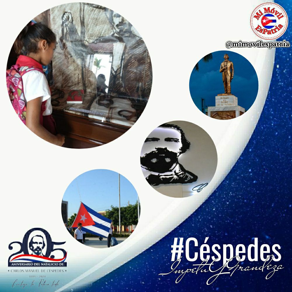 Los granmences en representación de la #ProvinciaGranma y #Cuba rindieron homenaje a Céspedes en el acto nacional en #Bayamo , en saludo al #Aniversario205 de su natalicio.#CéspedesImpetuYGrandeza #CubaViveEnSuHistiria @YudelkisOrtizB @DiazCanelB @YanetsyTerry @AliuskaJerez