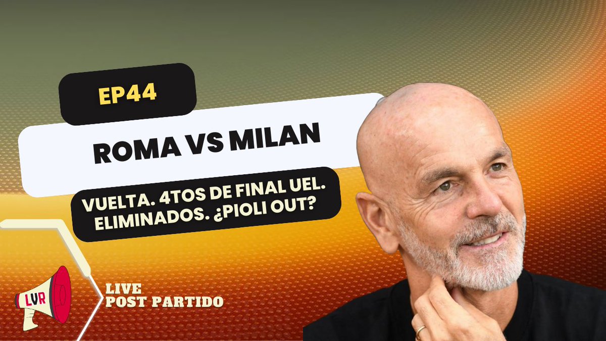 🎙️Se vienen @girolamofontana, @josealealaimo y un invitado para analizar la eliminación del Milan de la UEL. 👉🏻VENTE YA. VAMOS EN VIVO EN MINUTOS: youtube.com/live/3LrRjzd3l…