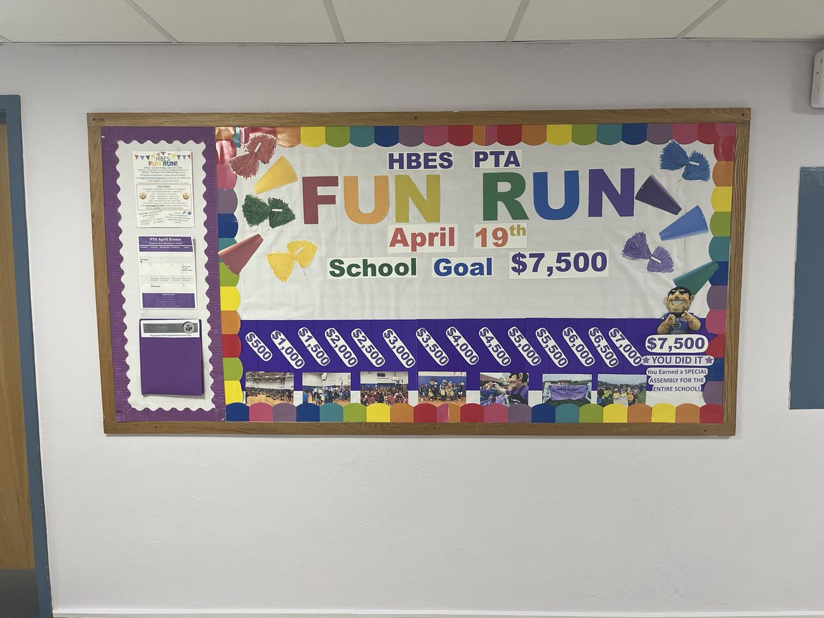 What a big day tomorrow for the HBES as we host our annual fun run.  A big shoutout to the PTA members and everyone else who put in a lot of work to make this happen for our students! #WeAreHB #HBStrong