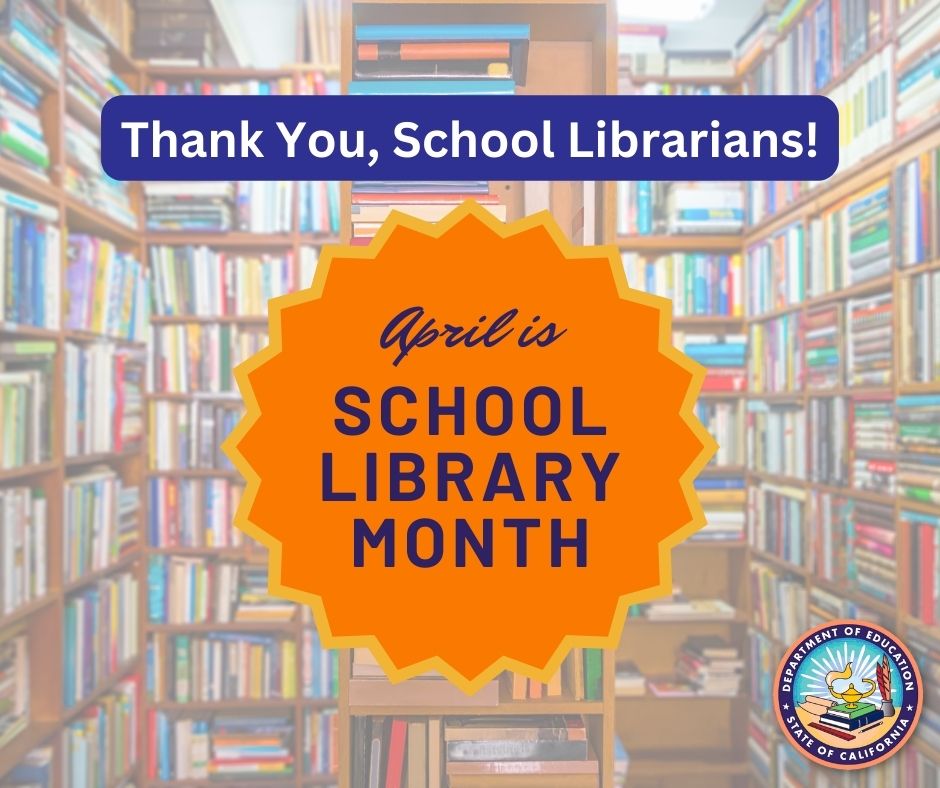 April is #SchoolLibraryMonth! 📚❤️📖 We celebrate our state and national libraries, school librarians, and promote #library use and support.