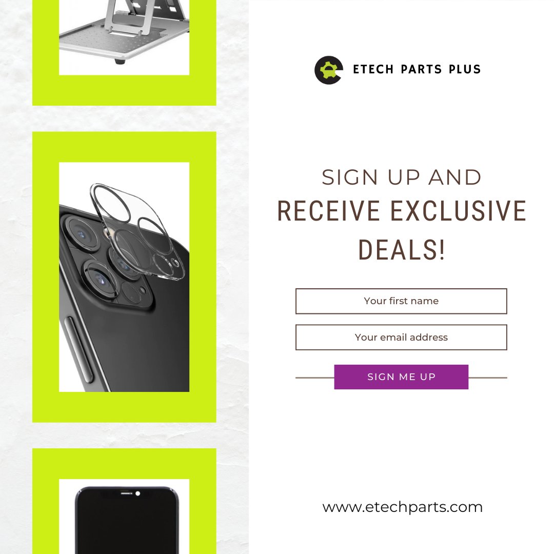Sign up today for exclusive wholesale pricing, a dedicated account representative, and direct access to technical support.

etechparts.com