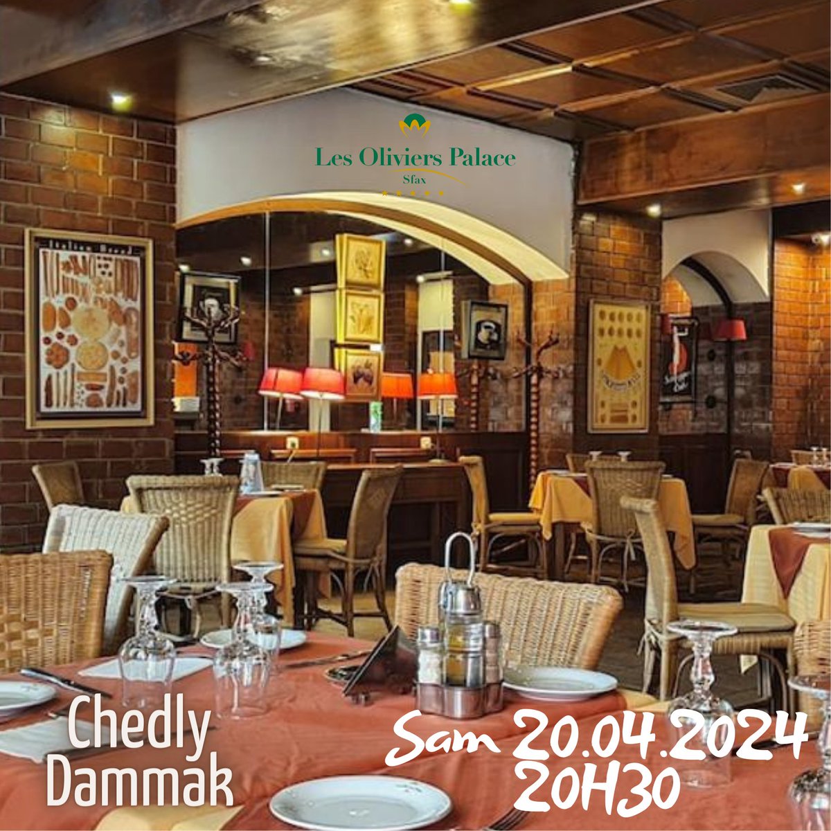 kasaniska's tweet photo. Envie d'un dîner entre amis ou en famille, Restaurant l'Escale vous anime la soirée du Samedi 20.04.2024 avec le Luthiste Chedly Dammak qui vous accompagnera lors de votre dîner avec du Malouf Tunisien.

Réservation et info :
99 303 305
#dîner #hotel #weekend #sfax #restaurant https://t.co/I7HRyTnxoI