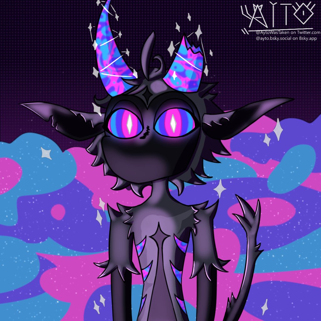 I drew @CrystalCalico's Void (because It's a cool character)!
I discovered her animations a few months ago and dang, they're awesome!
Also this time I mainly used the airbrush tool for the lighting and It looks a lot better!
#art #digitalart #furry #furryart