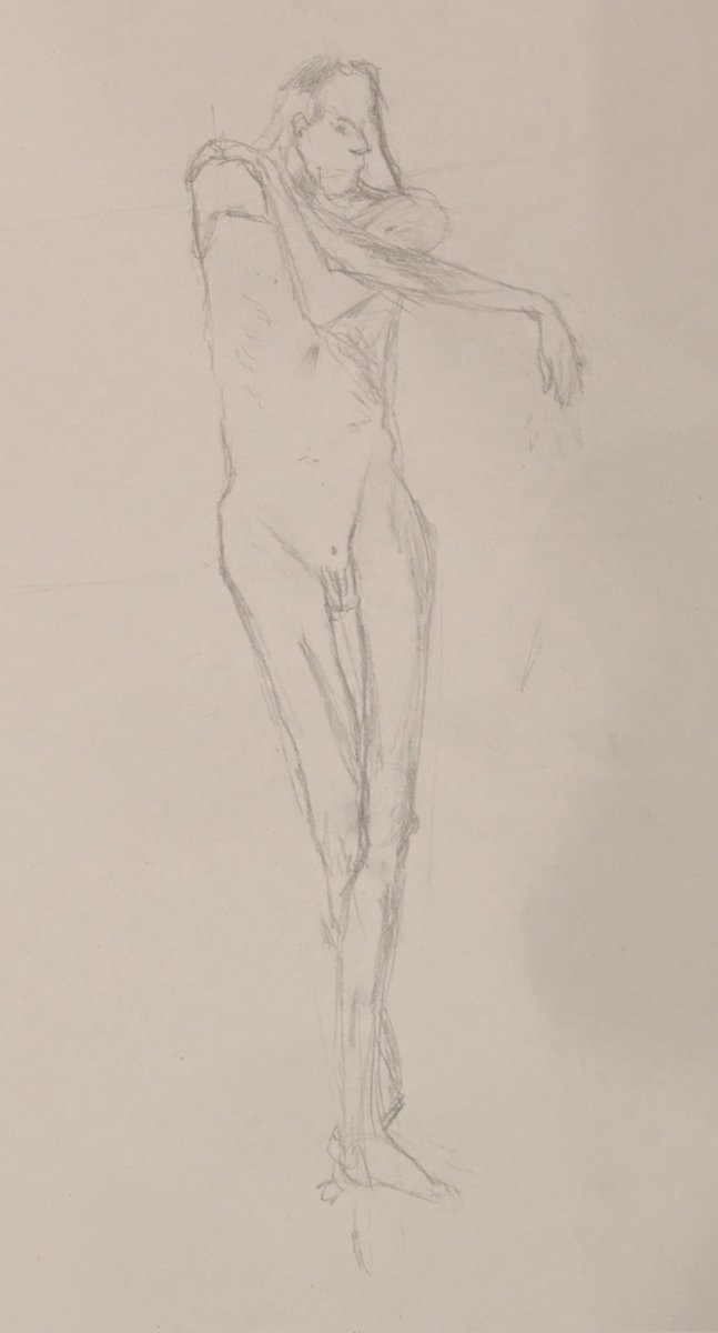 KateWallis's tweet photo. So far it has turned out after a number of my Things that there was a reason I'd never done them before but not so with life drawing! I really enjoyed it and wasn't *as* bad as I expected... With a little help from the instructor.
Here's my 2 min, 20 min and 40 min pose drawings! https://t.co/qKVCOpvUtb