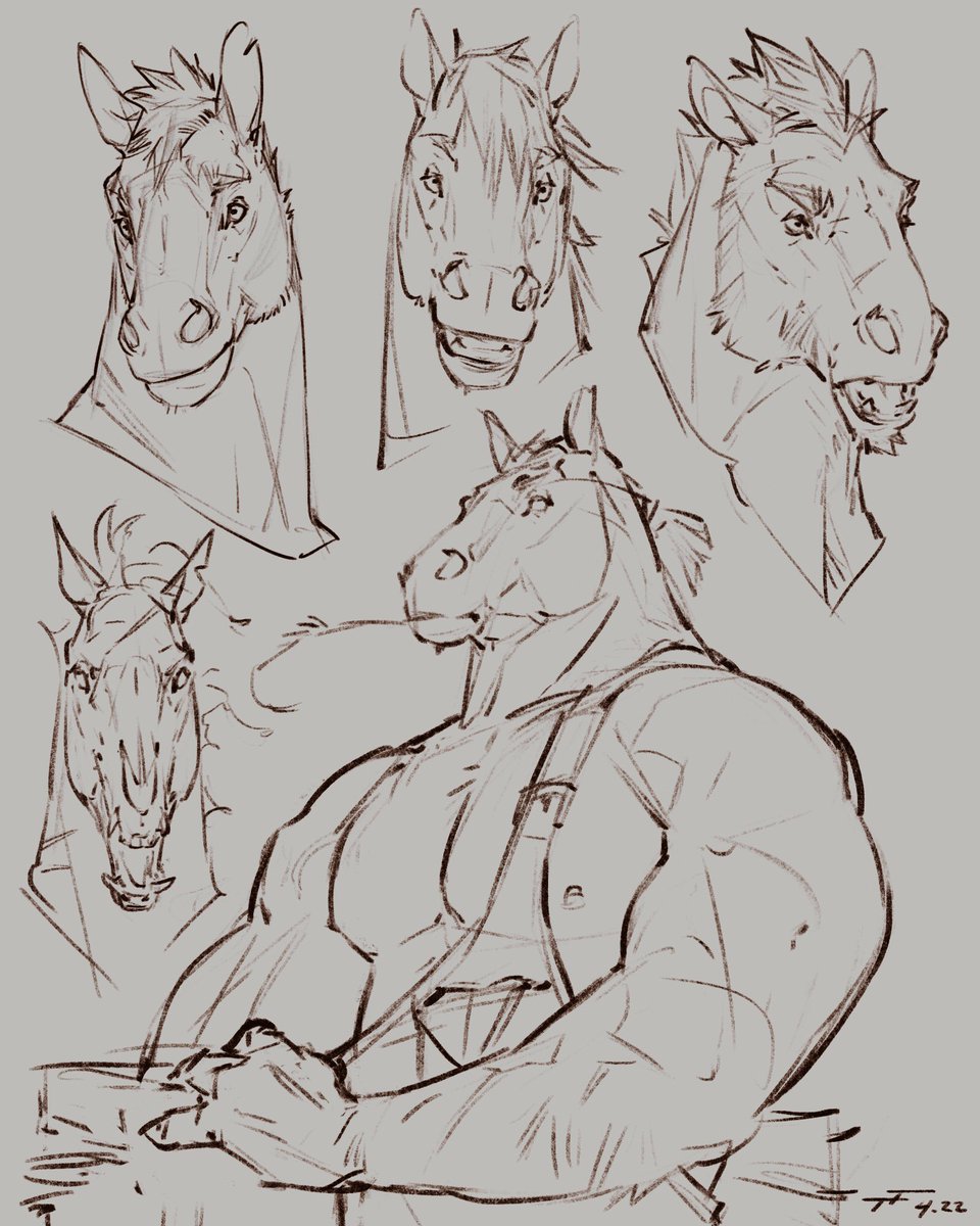 Old Horse sketches 🐴✨