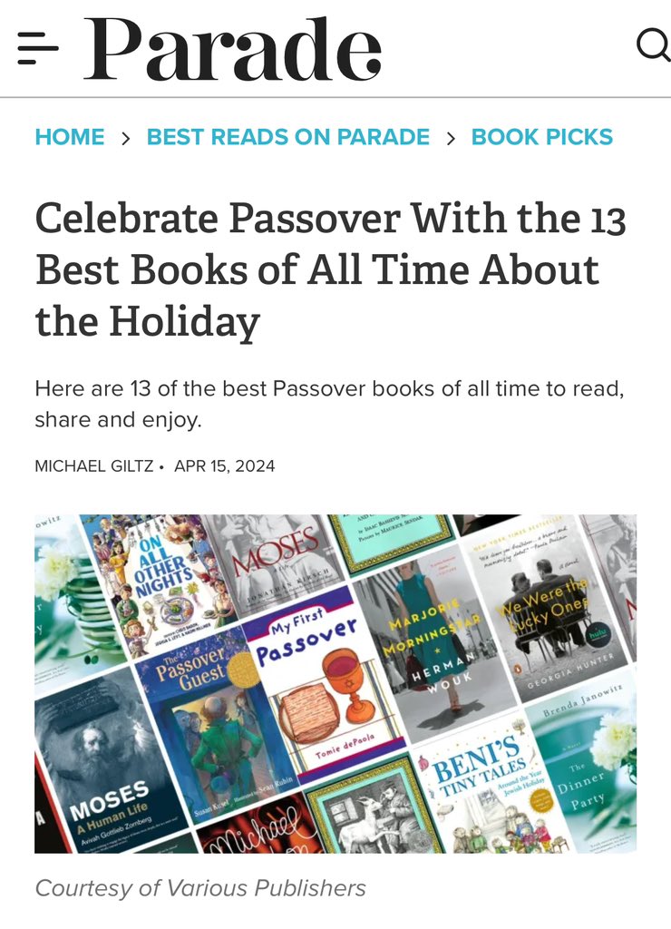 Thank you so much @ParadeMagazine! 🎉📚🫓 parade.com/books/best-rea…