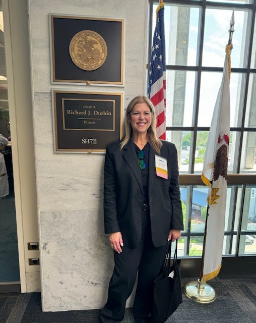 Just in from @CWLAofficial conference! Nina and Heather Cross from the Univ. of IL. School of Social Work also led the IL. delegation on Capital Hill today. Nina shared that they were well-received. ICOY, Shelter Inc., NIU, and others were with them. What a great time they had!