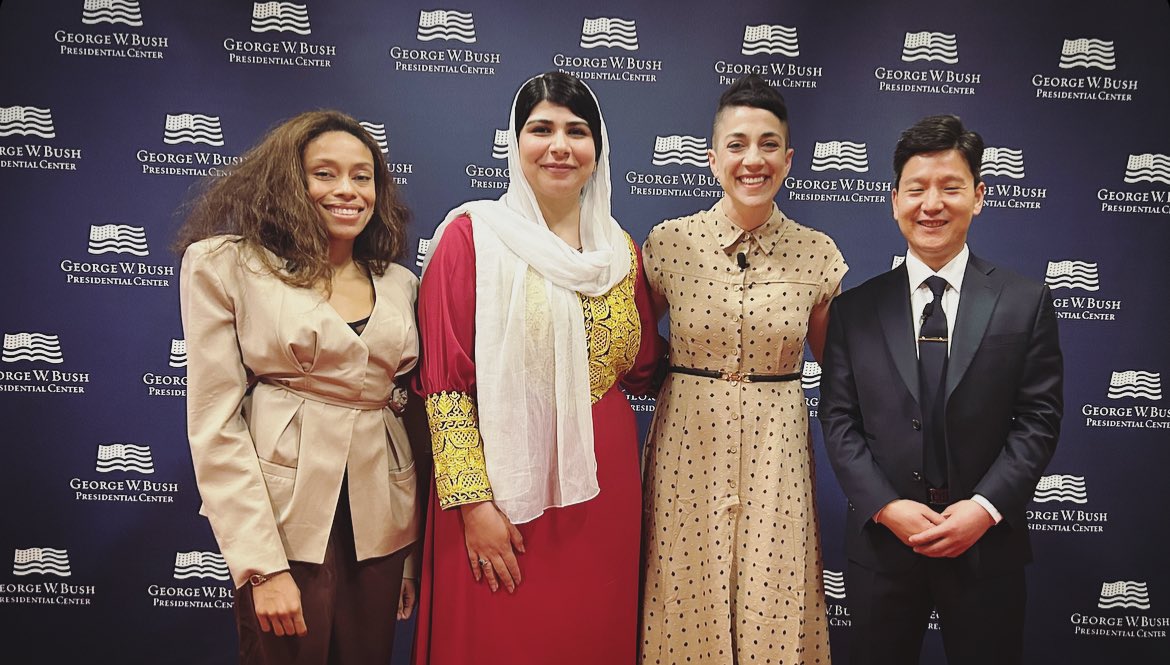 Moderating today’s Voices of Freedom panel for @TheBushCenter’s 2024 #ForumonLeadership was an honor @JosephKimNK, @BarakPashtana, @AliceZhuravel, each of you is an absolute force and represents the very best of humanity Thank you for your courage, creativity, & collaboration!