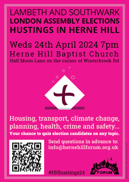 London Assembly Elections - hustings coming to #hernehill thanks to @hernehillforum
