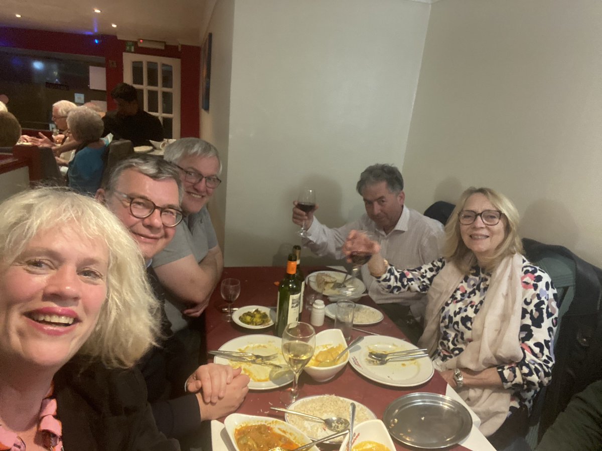 Chicken ticker: Well done to St Laurence Church, Winslow ⁦@WinslowBenefice⁩ for arranging a sellout curry night at The Blue Monsoon, #Winslow to raise money to repair the church clock. Great to have ⁦@iainastewart⁩ joining us.