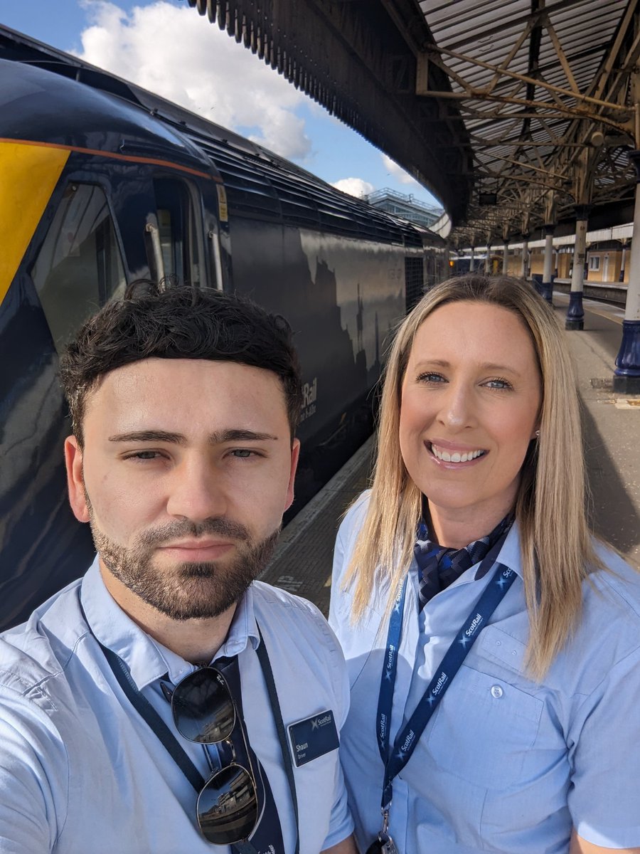 The Dream Team #driver #conductor Loving Life! #scotrail @ScotRail If you've ever fancied a career in the railway - do it! #career #railway #trains #proud