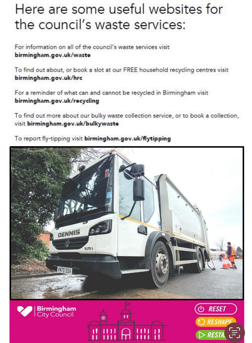 Our @BhamCityCouncil Mobile Household Waste Centre (MHWC) will be at

Banners Walk, Kingstanding ward, B44 0TD

Highfield Hall Community Centre, Hall Green North ward, B28 0HS

on Friday 19th April between 730am- 1pm for you to dispose of household items for FREE

#KeepBrumTidy💚