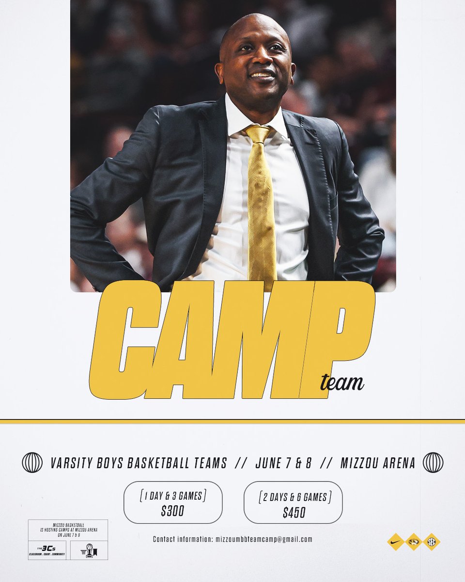 Calling all campers for our 2024 Mizzou Basketball Team Camp! Register --> mutigers.com/mbb_camp