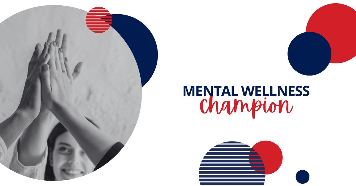 Become a Mental Wellness Champion with us, and show your support of prevention, early intervention, scientific research, and cures for mental health problems. Sign up is easy and free! ow.ly/AvET50QKt3I