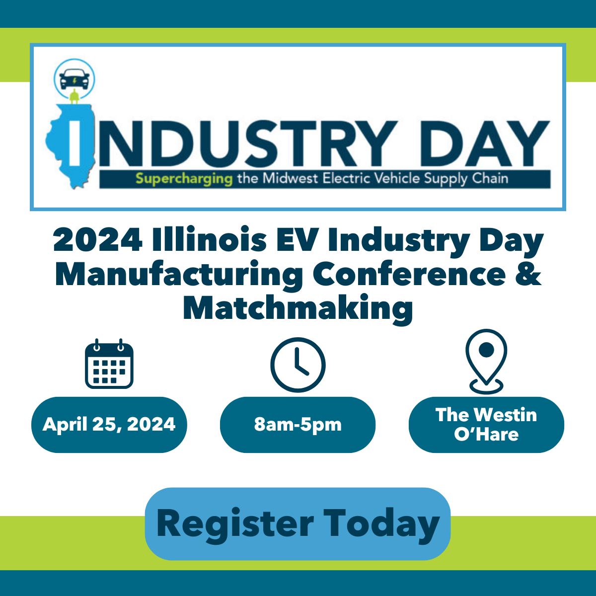 Don’t miss the opportunity to join us for #EVDayIL on April 25! Featuring a fireside chat w/ @GovPritzker and exploration of emerging trends, market opportunities & innovative solutions shaping the future of the EV Industry. TICKETS  ARE LIMTED: bit.ly/3Uc6NJi