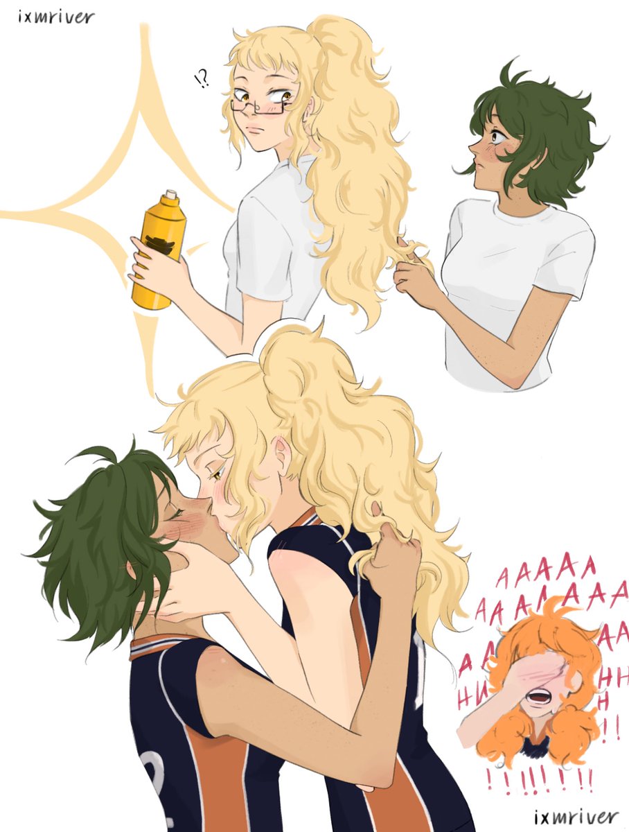 more fem tsukkiyama and a traumatized hinata? #tsukkiyama #haikyuu