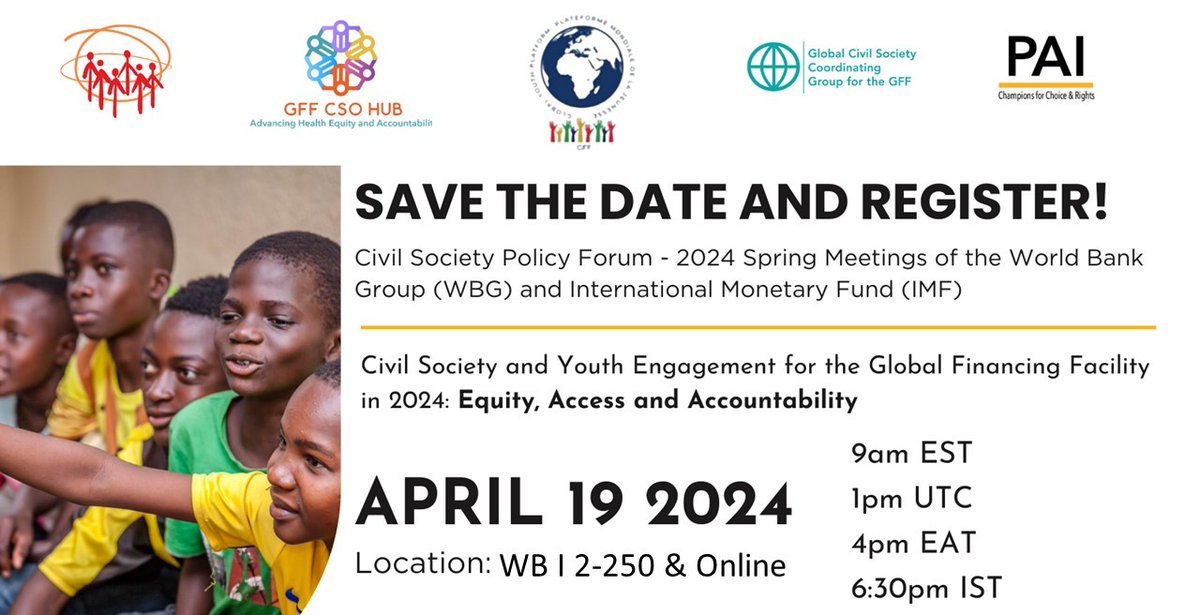 Join me as I moderate the session,listening to CSOs , Youth Leaders, Global Health experts across the globe, on how community-led initiatives contribute to Equity, Access, Accountability @buhle1523 @Matywd @Christina_Wegs @Tasnia_dia @Amref_Worldwide @Gem_Initiative @CSCGforGFF