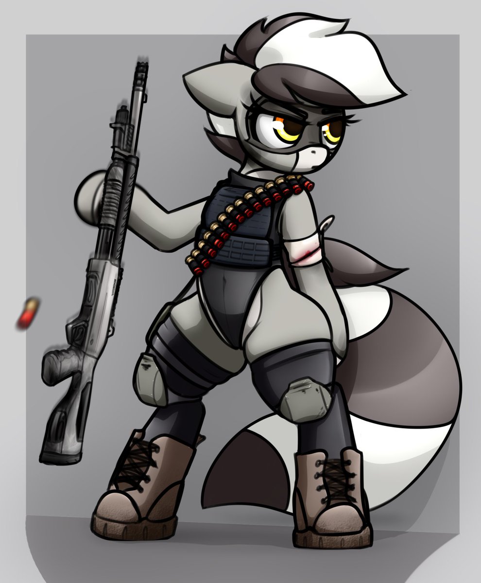 Birthday present for @pabbley, Bandy in coon huntin' season.