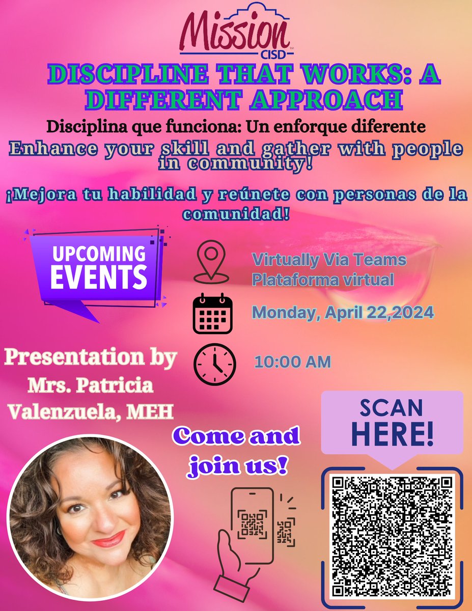 📢 Mark Your Calendars! Join us for our next virtual district parent meeting: 'Discipline that Works: A Different Approach.' This meeting is open to all interested parents. Don’t miss out on this opportunity to learn and engage!