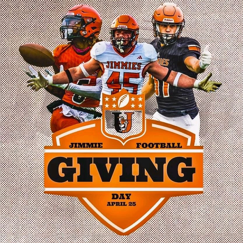 Join me & other JIMMIES supporters. Make a donation at the University of Jamestown Football campaign page! ets.rocks/3VZxClj