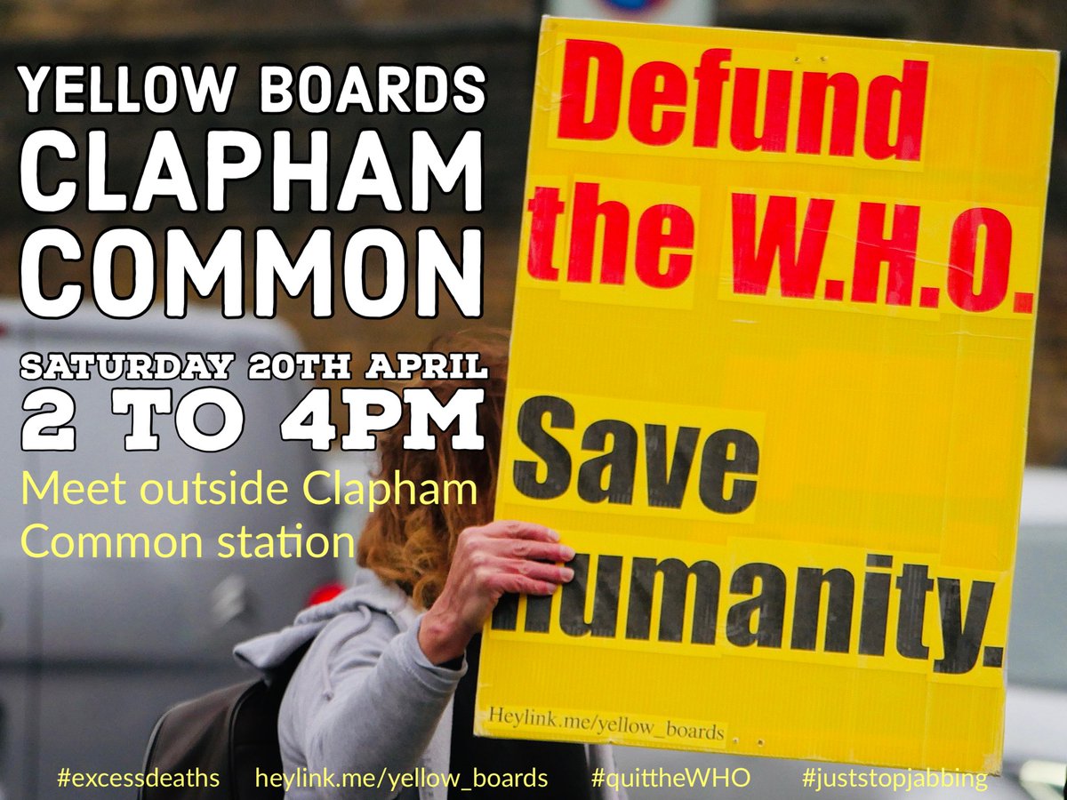 #yellowboards #outreach #whothepeople #yellowboardarmy #london #claphamcommon #excessdeaths #juststopjabbing #truthbetold #rejectagenda2030 #rejectagenda2050