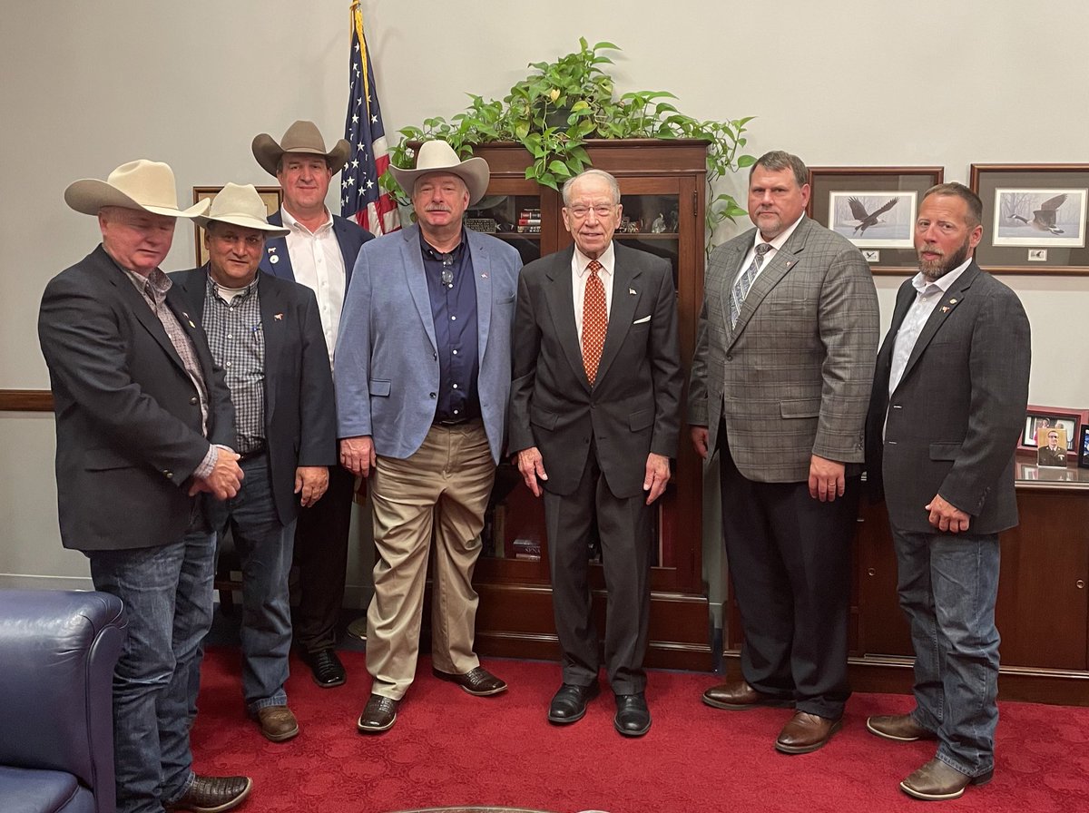 Met w Iowa Cattlemen today talked about lab grown “meat” Livestock Indemnity Program and EPA regulations on meat and poultry processing facilities
