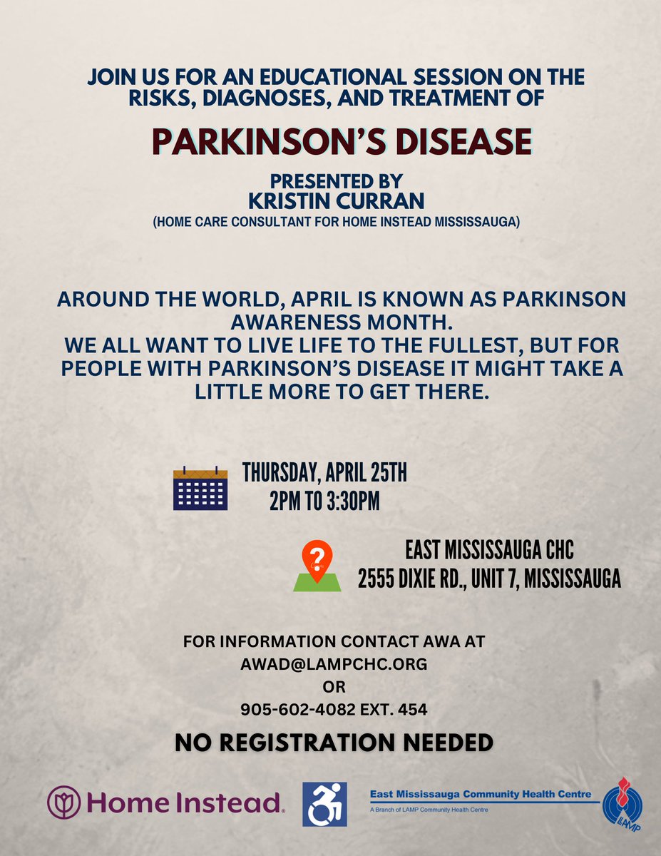 📣 For Parkinson’s awareness month, we invite you to join this educational session on the risks, diagnosis and treatment of Parkinson’s. 📖 To live life to the fullest!

#parkinsonsmonth #wellness #awarenessandsupport NM