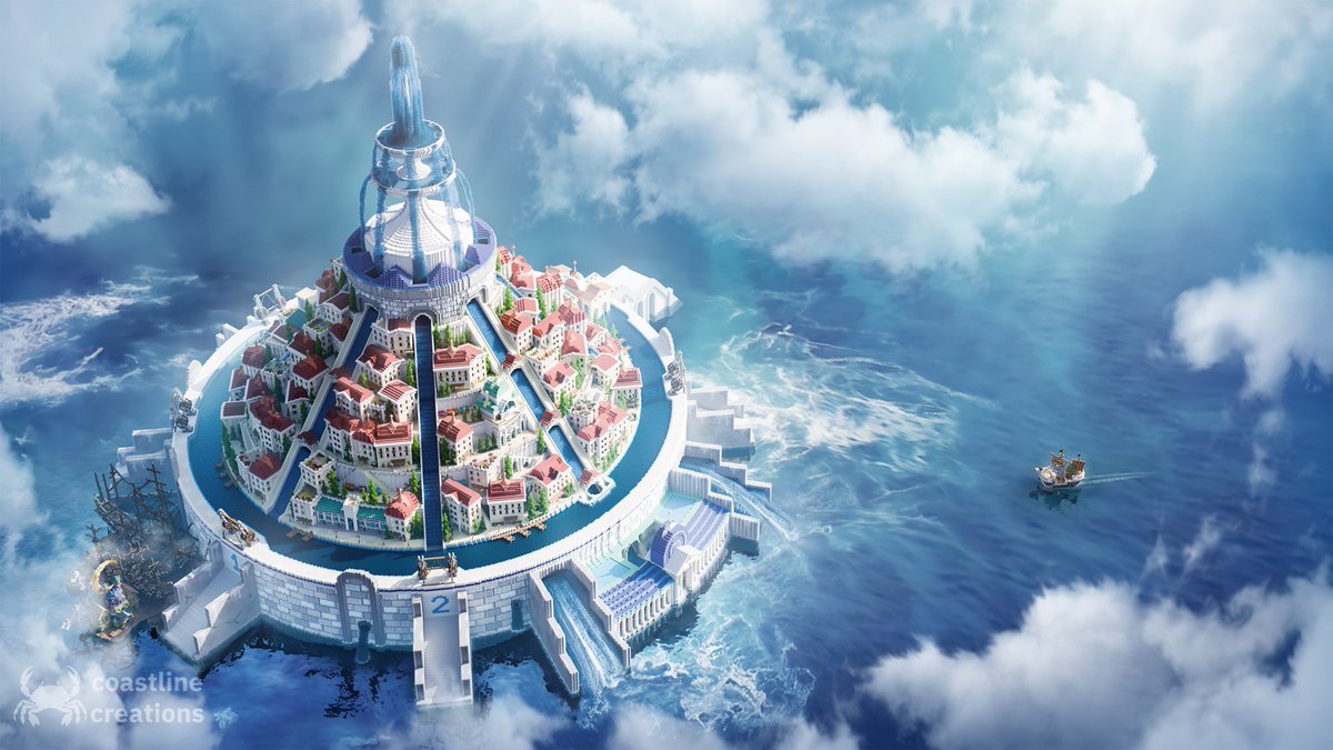 Water Seven 🌊 Built by @SuperMeatHamme1 Rendered by @iAleM_ Another epic render is in the comments! #Minecraft #Minecraftbuilds #minecraft建築コミュ