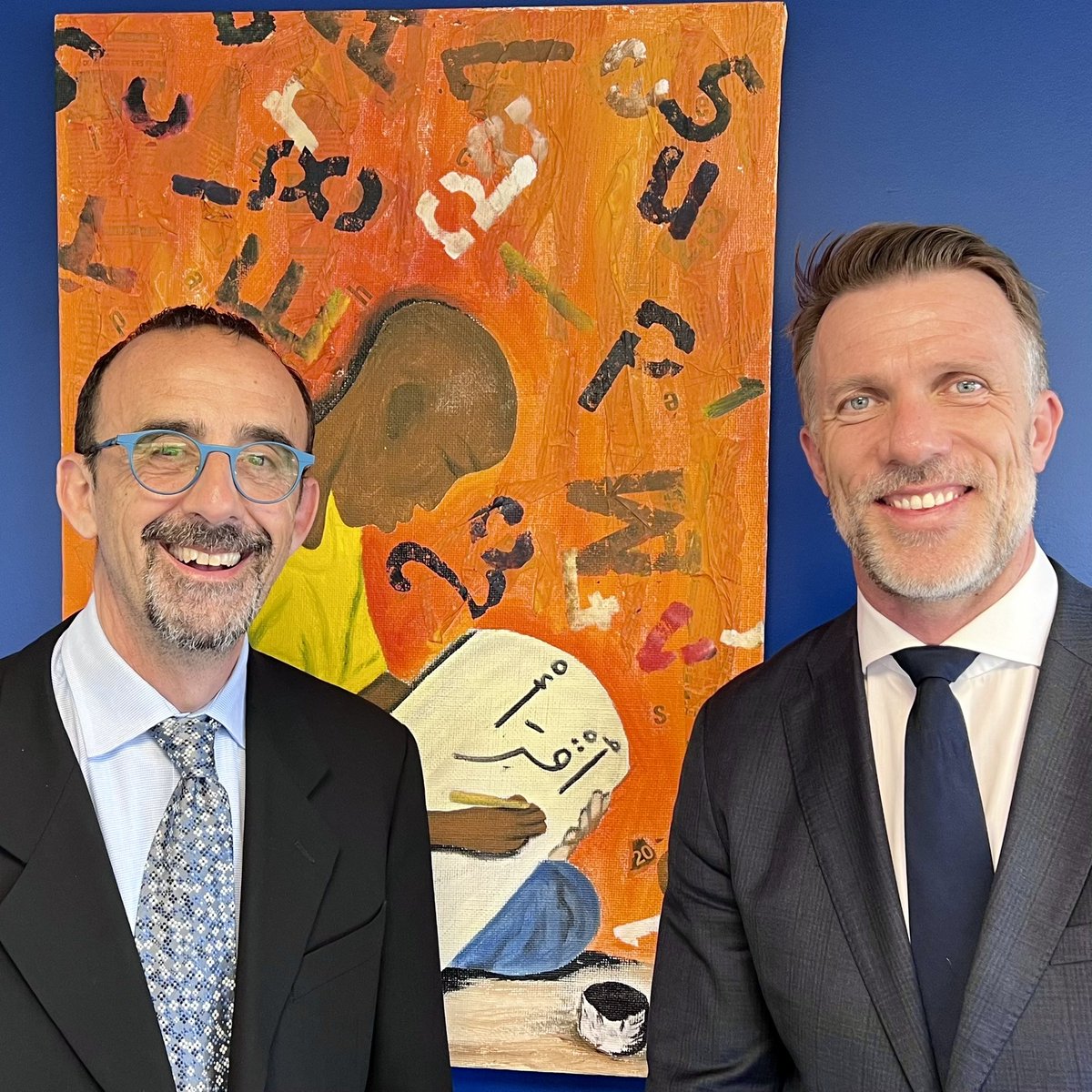 🌐#WBGMeetings: Profitable meeting between Luis Benveniste, @WorldBank Global Director for Education & Thomas Poulsen, @noradno Assistant Director & Head of Education, Human Development Department. 🤝A rock solid partnership is the key to #FundEducation & #EndLearningPoverty!