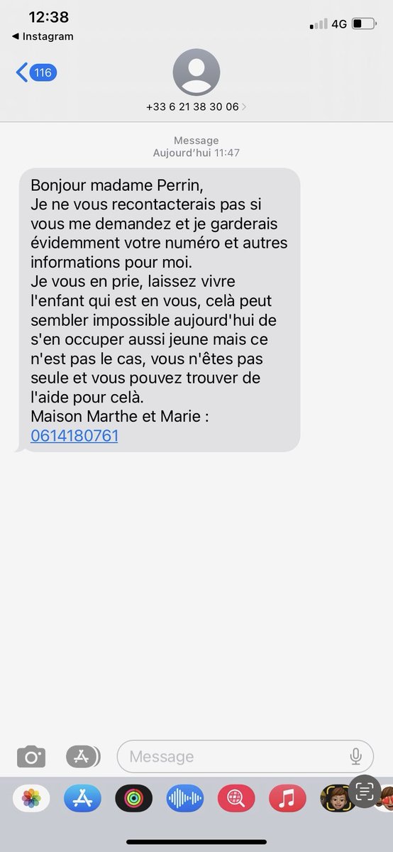 #avortement A la demande de ma fille, je fais suivre le message qu’elle a reçu 10 minutes après sa sortie du planning familial. C’est à vomir. C’était il y a un an. Elle va bien. Son amoureux va bien. Ils sont mes héros.