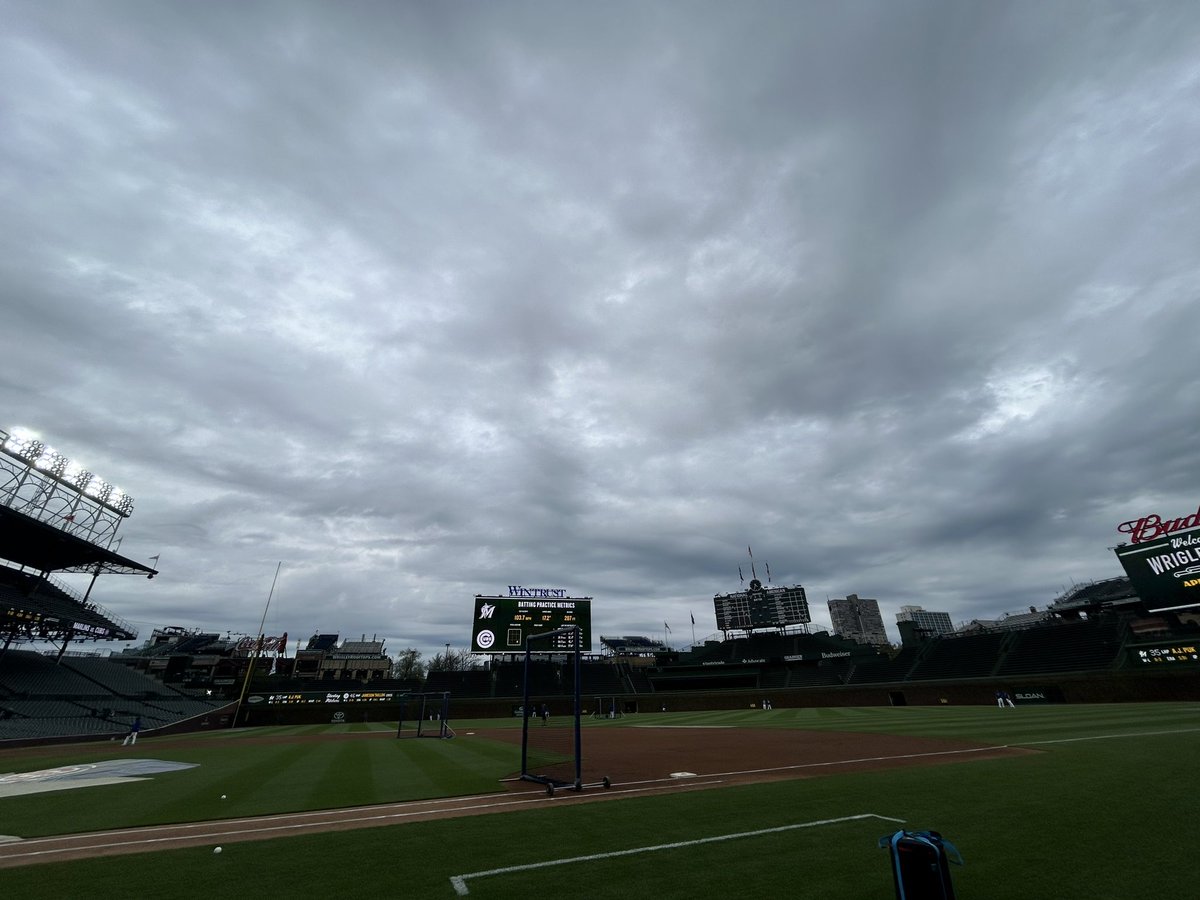 Cubs-Marlins tonight postponed. Split doubleheader Saturday @ 1:20 and 6:40. Night game is makeup of today’s game.