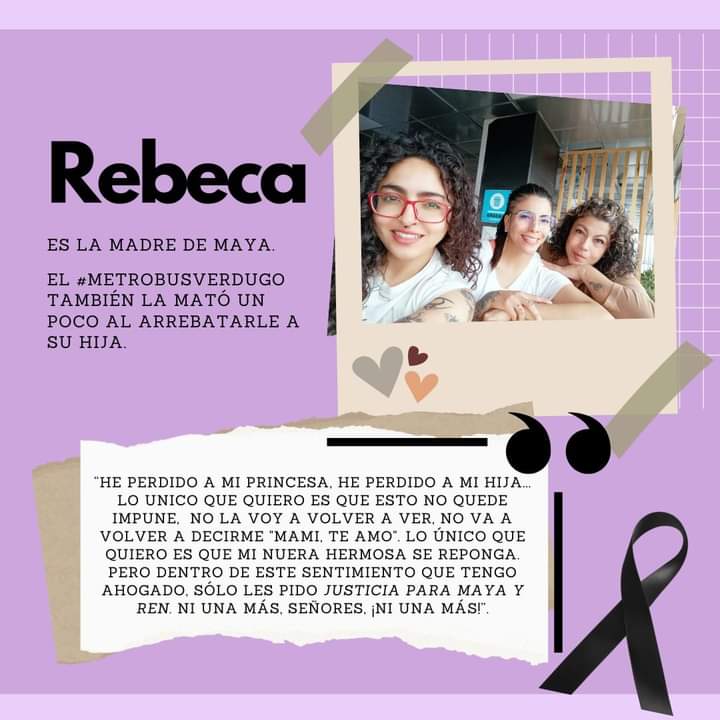 Sangre_Violeta9's tweet photo. El punk son las mamás como Rebeca, que aman a sus hijas #LesbianasVisibles y alzan la voz por ellas.

No dejes sola a #MayaYRen. No dejemos solas a la #MamáDeMaya y a la #MamáDeRen 

#JusticiaParaMayaYRen
#MetrobusVerdugo
#NiPerdonNiOlvidoAlMetrobus https://t.co/7fLGjfCcBG