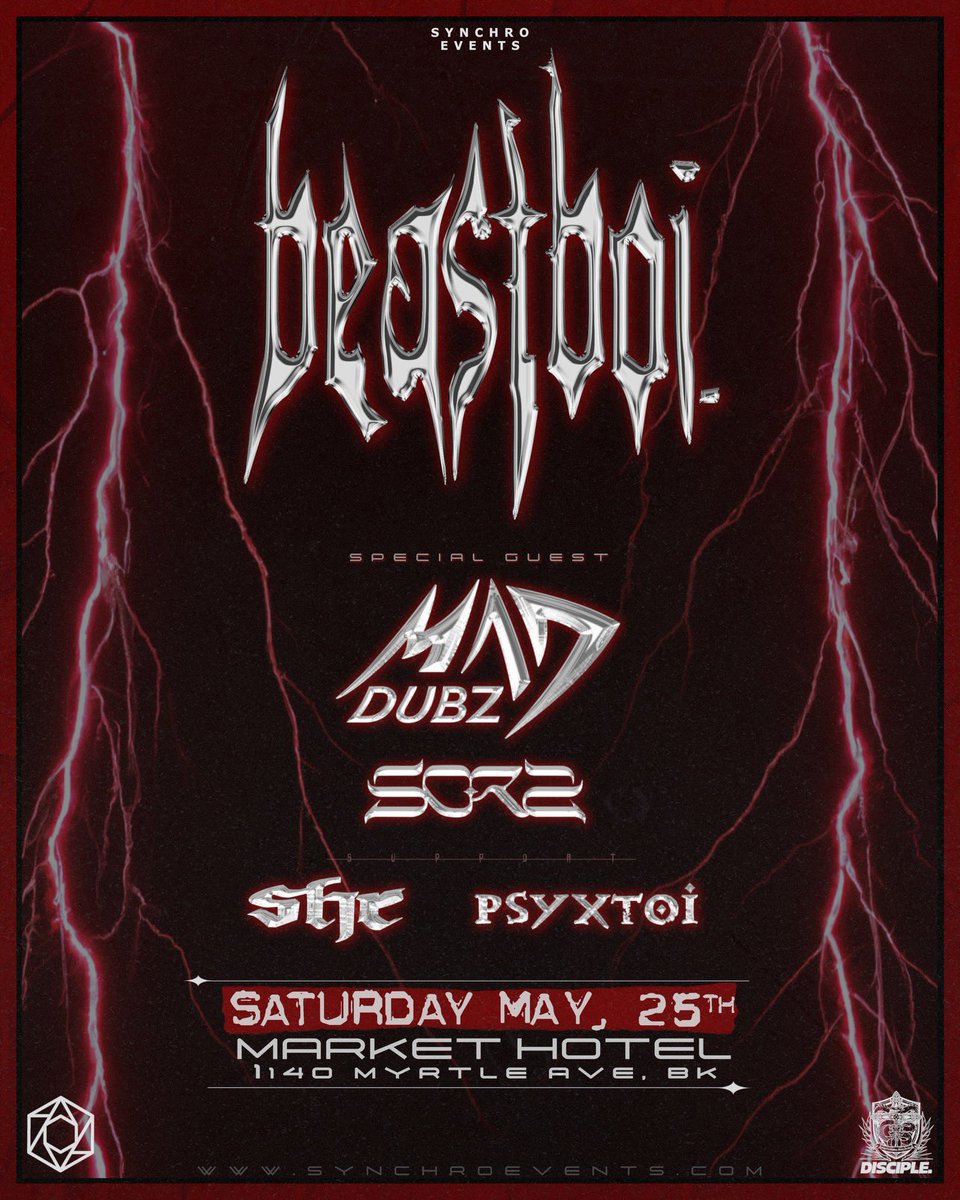 SO EXCITED TO ANNOUNCE THIS DEBUT HEADLINE SHOW BROOKLYN, NY MAY 25TH WITH SOME REALLY GOOD HOMIES @Mad_Dubz @soradubz @prxdshe and @psyxtoi_ GONNA BE ONE ENERGETIC NIGHT TICKETS IN BIO🎟️❤️