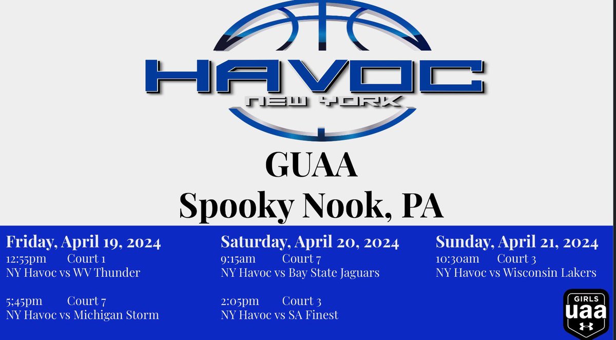 Very excited for GUAA Session 1 this weekend! 📍 Spooky Nook, PA @nyhavoc