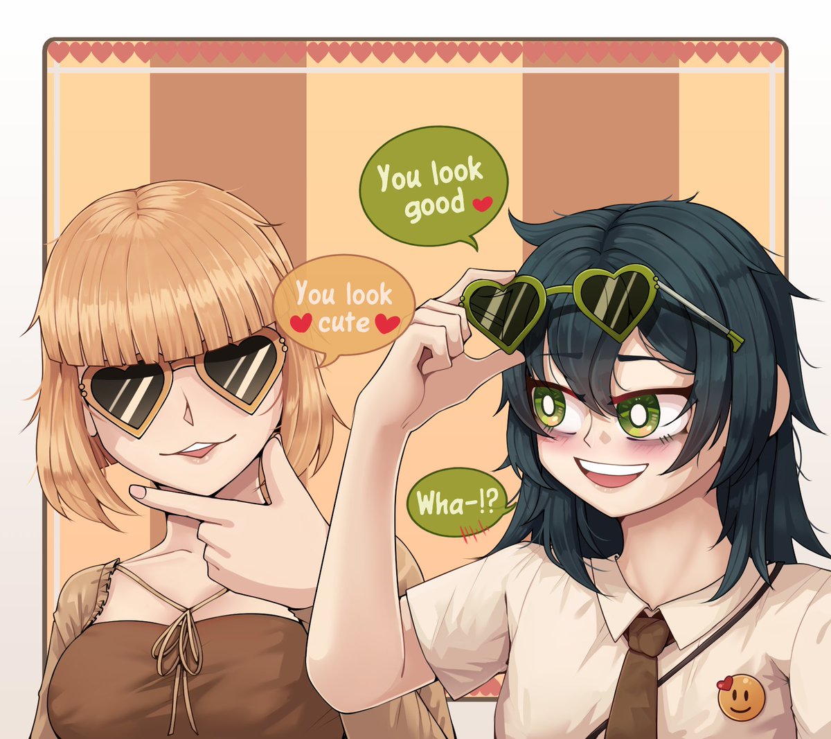 M3ryStar's tweet photo. #Tomoko x #Ucchi from #Watamote ~ #2🖤💛✨ https://t.co/yGrGcvmuPd