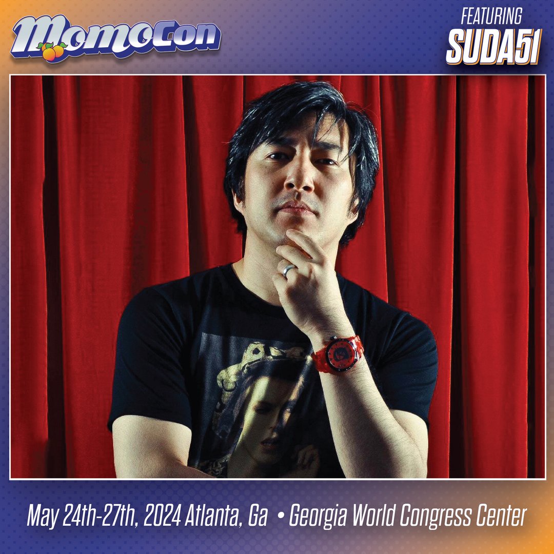 Get ready to welcome to Goichi “Suda51” Suda to MomoCon 2024!