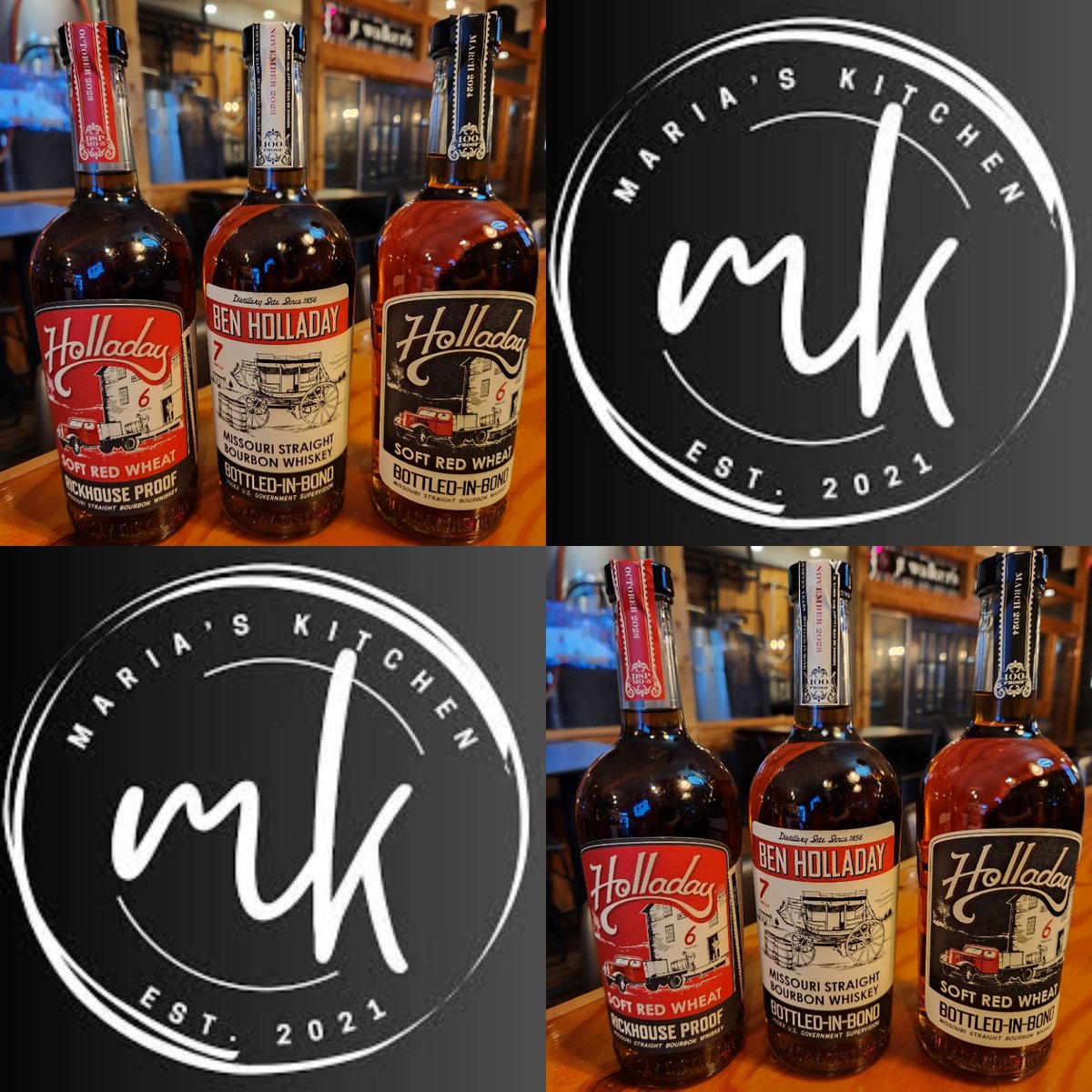 We have new Bourbon from Ben Holladay and food from Maria's Kitchen at the Brewery tonight. Serving food until 8pm and drinks until 11pm. Come hangout!