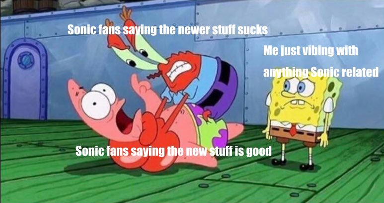 DBlueshi's tweet photo. How it feels sometimes in the Sonic fandom https://t.co/NyRdbznDDW