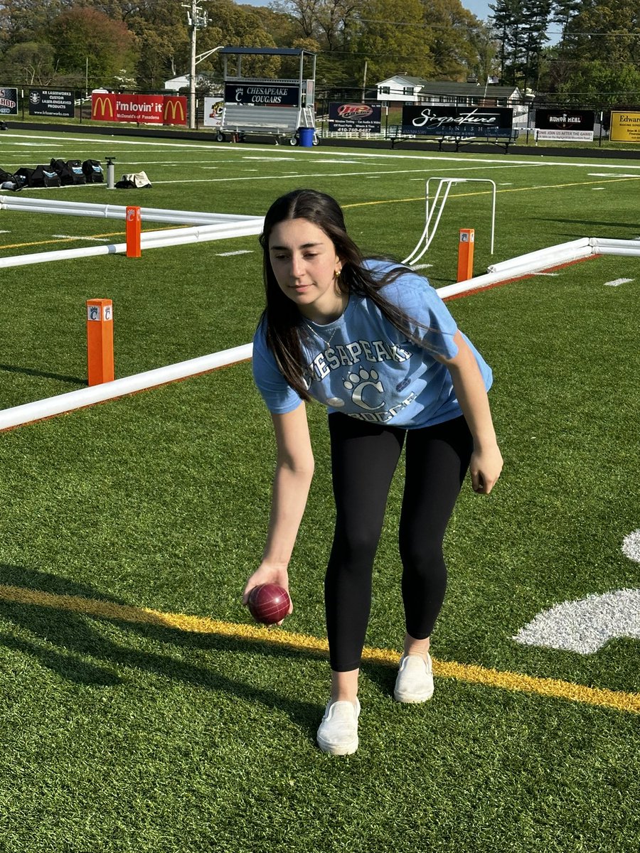 Senior bocce queen Ava Morris <a href="/BocceChs/">CHSUnifiedTennisandBocce</a>  #cougarpride