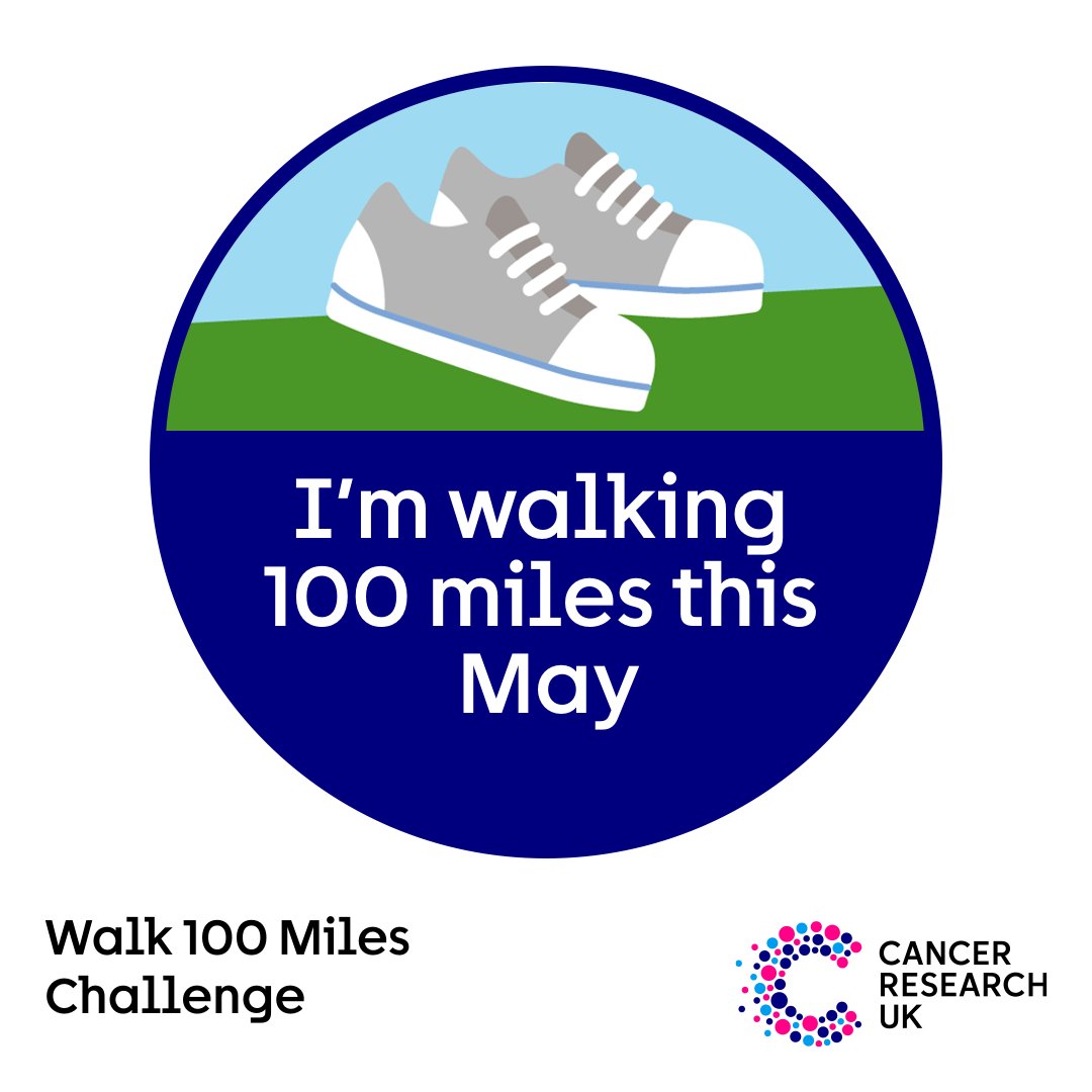 Looking forward to buying some walking shoes/boots over the weekend to raise money for an amazing charity in May @CR_UK 

I am off to Costa Adeje on 25th May, so I aim to walk 100 miles in 24 days. I can do it. I hope my Twitter friends can sponsor me. 💪